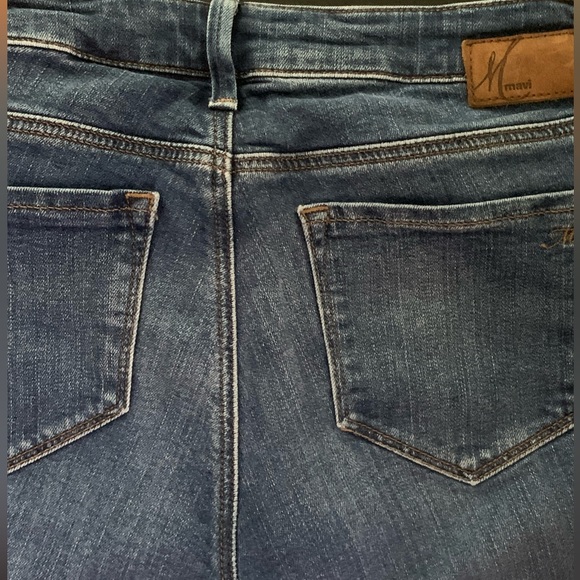MAVI womens boyfriend cut off skinny ankle jeans size stretch dark wash 30x26 - Picture 6 of 15
